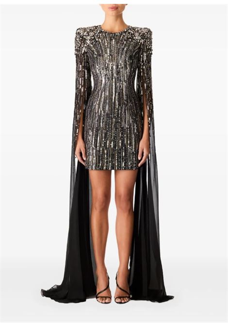 Black nessa sequin extra-long sleeves dress Jenny Packham - women JENNY PACKHAM | JPEX3052033